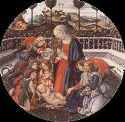 Francesco Botticini Adoration of the Christ Child Germany oil painting artist